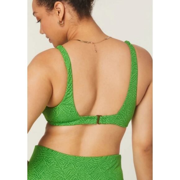 NWT Andie Swim The Rye Bikini Top Green Size Small - Picture 2 of 3